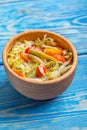 Homemade mixed vegetable winter pickles salad. Royalty Free Stock Photo