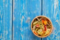 Homemade mixed vegetable winter pickles salad. Royalty Free Stock Photo