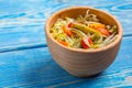 Homemade mixed vegetable winter pickles salad. Royalty Free Stock Photo