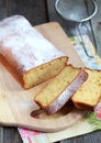 Homemade Moist cake with orange juice and zest Royalty Free Stock Photo