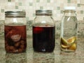 Homemade moonshine - jars