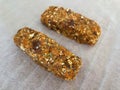 Homemade mueslibars Royalty Free Stock Photo
