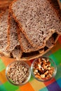 Homemade multiseed bread Royalty Free Stock Photo