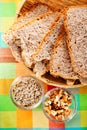 Homemade multiseed bread Royalty Free Stock Photo