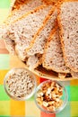 Homemade multiseed bread Royalty Free Stock Photo