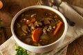 Homemade Mushroom Barley Soup Royalty Free Stock Photo