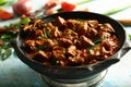 Homemade mutton curry from Kerala cuisine.