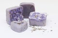 Homemade natural lavender soap Royalty Free Stock Photo