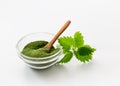 Homemade nettle leaf powder Royalty Free Stock Photo