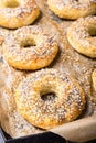 Homemade new york bagels