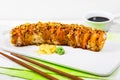 Homemade New York Crunch Sushi Roll Royalty Free Stock Photo