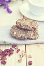 Homemade Oatmeal cookie diet. Royalty Free Stock Photo