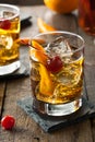 Homemade Old Fashioned Cocktail Royalty Free Stock Photo