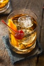 Homemade Old Fashioned Cocktail Royalty Free Stock Photo