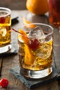 Homemade Old Fashioned Cocktail Royalty Free Stock Photo