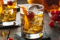 Homemade Old Fashioned Cocktail Royalty Free Stock Photo