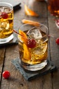 Homemade Old Fashioned Cocktail Royalty Free Stock Photo