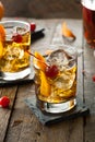 Homemade Old Fashioned Cocktail Royalty Free Stock Photo