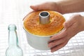 Homemade orange chiffon cake cooking Royalty Free Stock Photo