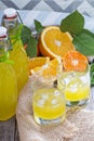 Homemade orange liqueur Royalty Free Stock Photo