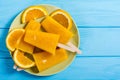 Homemade orange popsicle Royalty Free Stock Photo