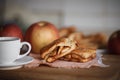 Homemade Organic Apple Pie Dessert Ready to Eat Royalty Free Stock Photo