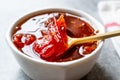 Homemade Organic Cherry Tomato Jam in Bowl / Marmalade with Tomatoes