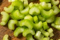 Homemade Organic Diced Chopped Celery Royalty Free Stock Photo