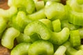 Homemade Organic Diced Chopped Celery Royalty Free Stock Photo