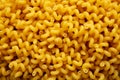 Homemade Organic Dried Riccioli Pasta, top view. Flat lay, overhead, from above