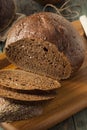 Homemade Organic Pumpernickel Rye Bread Royalty Free Stock Photo
