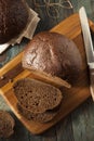 Homemade Organic Pumpernickel Rye Bread Royalty Free Stock Photo