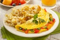 Homemade Organic Vegetarian Cheese Omelette