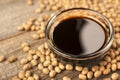 Homemade organically produced soy sauce