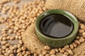 Homemade organically produced soy sauce