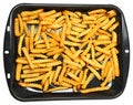 Homemade Oven Baked Crinkle Fries in Pan