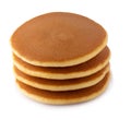 Homemade pancakes isolated on a white background