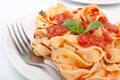 Homemade Pasta with Tomato Sauce Royalty Free Stock Photo
