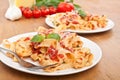 Homemade Pasta with Tomato Sauce Royalty Free Stock Photo