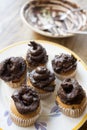 Homemade pastries at the chocolate cream Royalty Free Stock Photo