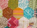 Homemade patchwork quilt design Royalty Free Stock Photo