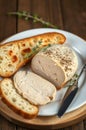 Homemade Pate de Campagne with Bread Royalty Free Stock Photo