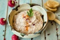 Homemade pate of white bean Royalty Free Stock Photo