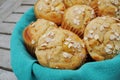 Homemade peach oatmeal muffins