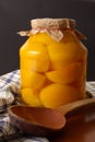 Homemade peaches preserve Royalty Free Stock Photo