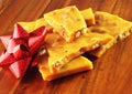 Homemade Peanut Brittle with Red Bow