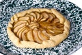 Homemade pear tart on plate