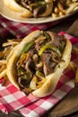 Homemade Philly Cheesesteak Sandwich Royalty Free Stock Photo