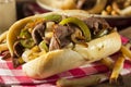 Homemade Philly Cheesesteak Sandwich Royalty Free Stock Photo