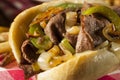 Homemade Philly Cheesesteak Sandwich Royalty Free Stock Photo